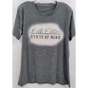 Beth Dutton State Of Mind  T-Shirt Women’s Size L, Gray,‎ Short Sleeve